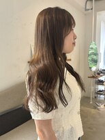 サークル(CIRCLES) 髪質改善カラー+オリーブカラーロングヘア20代