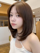 バイオレット 表参道店(Violet) ミディアムレイヤーボブハッシュカットボブレイヤーブリーチなし