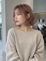モト 船橋(moto)&nbsp;船橋/暖色ウェーブボブ/シースルーバング