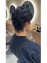 キャンバス バイ ネオリーブ 横浜西口(Canvas by neo.)&nbsp;横浜★センターパートウルフの毛流れフェザーパーマ