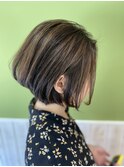 立体感ハイライトベージュカラー