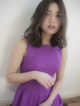 アコロン(acoron) 小顔_夏耳かけ_毛先パーマ_イメチェン_フォギーベージュ