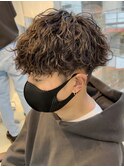 メンズ束間波巻きスパイラルパーマツイストスパイラルパーマ