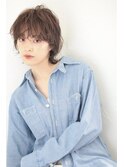 マッシュウルフ　ショート　パーマ　ハイライトカラー　代官山