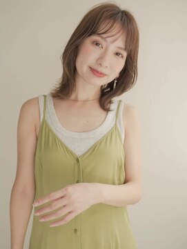 ムク 甲府(muku.) 前髪/マチルダボブ/ピンクベージュインナー/グレージュ[甲府駅]