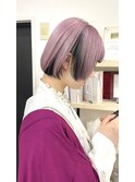(飯塚)アンブレラカラー×ラベンダーピンク