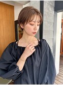 大人ショート ショートボブアースカラーベビーバング