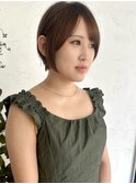マッシュショート　ナチュラルブラウン　20代30代40代