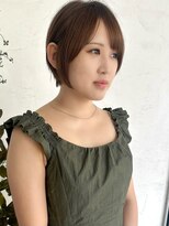 トレヘアー 京都 烏丸(tRe hair)&nbsp;マッシュショート　ナチュラルブラウン　20代30代40代