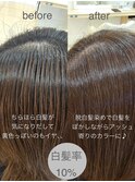 「脱白髪染めカラー」白髪率10%