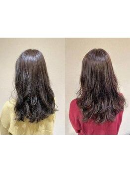 平日限定！【デジタルパーマ+カット\7700】コテ巻のようなツヤのあるカールで外国人風スタイルに☆