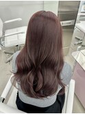 ブリーチなしで叶う/明るめピンクブラウン