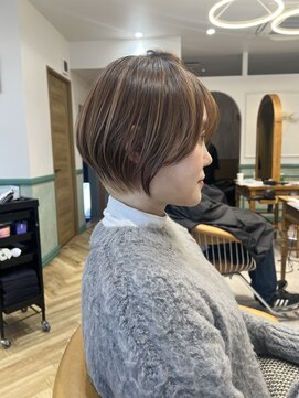 ロンドジェネルーズ 柏(Lond generous) ウェーブミディアム似合わせカットメルティカラーショート/柏