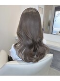 赤みなし透明感グレージュカラー
