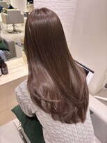 韓国赤みなしブラウンベージュレイヤーカット