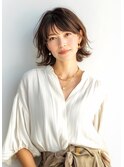 くびれレイヤーボブ＋40代50代髪型