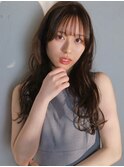 ウェーブロング/アッシュベージュ/ニュアンスカラー/韓国ロング