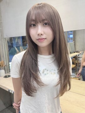 サンク 原宿 表参道(cinq) ダブルカラーハイトーンカラーヘーゼルベージュカラーグレージュ