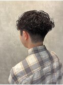 メンズツーブロックメンズパーマ波巻きツイストスパイラル