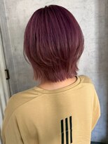 アイリス 天文館店(AIRIS) レイヤーボブ 切りっぱなしボブ ブリーチ ハイトーンピンク 20代