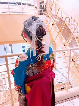 ヘアメイク ジェイエムの写真/令和８年卒業式まだまだ御予約受付中！！袴着付け＆ヘアセット￥１５０００☆電話予約のみとなっております