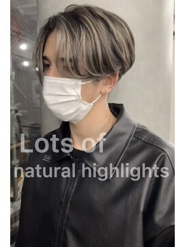 HANATEN BASE-men‘s salon【ハナテンベースメンズサロン】【4月下旬NEW OPEN(予定)】 ナチュラルハイライト前下がりマッシュ刈り上げセンターパート_4