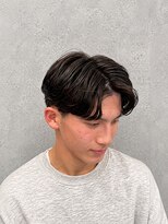 スター(STAR) ニュアンスパーマ×センターパート|朝ラクヘア