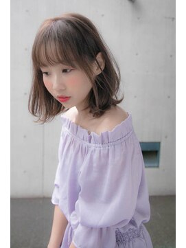 ルティア(Lutia) シースルーバング 外ハネセット ベージュカラー☆