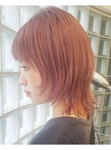 ウルフボブ×ホワイトピンク【moemi】