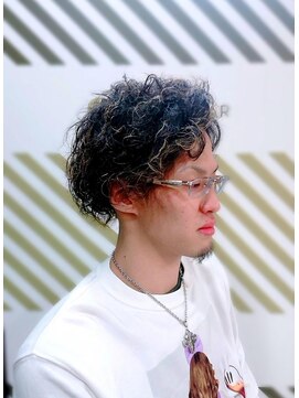 バーバーバー 都賀(BARBER-BAR) ツイストスパイラルパーマ(ハイライトカラー)