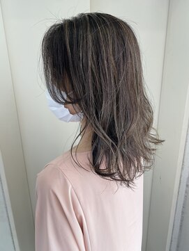 ヘアーデザイン リボン(hair design Ribon) 透明感ハイライト&ダークグレージュ