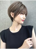 20代30代40代大人束間ショート 新潟 髪質改善