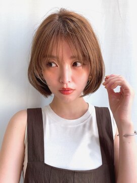 ルーカ 恵比寿(LU-CA) 30代40代50代 シースルーバング小顔丸みボブ　【LU-CA恵比寿】