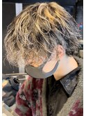 くせ毛×ホワイトメッシュ