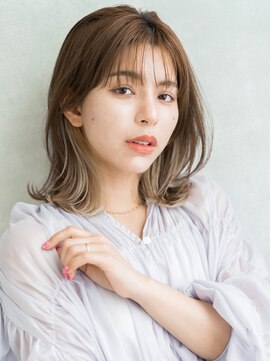 フレームプラス 御堂筋難波店(FRAME +) 【FRAME＋御堂筋難波】ボブ◎インナーカラー×ホワイトベージュ