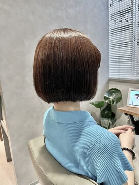 ビス フルール 日暮里店(Vis fleur) 小顔補正立体カット×ナチュラル丸みボブ 10代20代30代40代50代