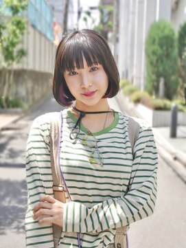ブルーダー(Bruder) ボブ インナーカラー ピンク系