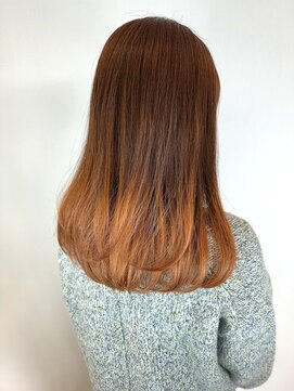ヘアデザイン アンジェロカフェ(Hair Design Angelo cafe) グラデーションオレンジ♪