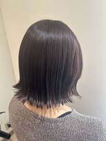 スタイル(STYLE)&nbsp;簡単スタイリング　切りっぱなしボブ　春カラー