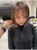 姫カットカールセミディシアーカラー