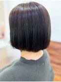20代30代40代大人可愛い髪質改善カラーダークブラウン透明感ボブ