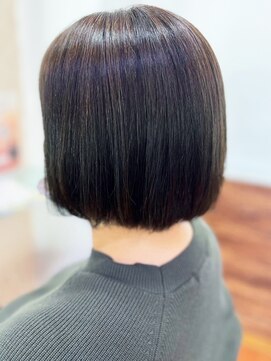 アークスヘアー 20代30代40代大人可愛い髪質改善カラーダークブラウン透明感ボブ