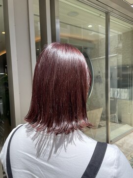 ヴィサージュプラス(VISAGE plus) 切りっぱなしボブ×深みピンクブラウン