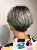シルバーカラー×裾カラー