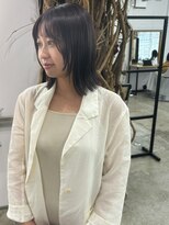 ソーソー(SoSo)&nbsp;《SoSo》顔まわりレイヤーボブ× ダークチェリーカラー