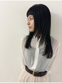 黒髪ウルフロング