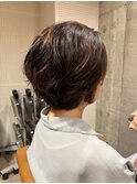 30代40代50代大人キレイめショートボブパーマスタイル