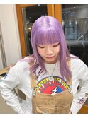 パープルヘアペールラベンダーハイトーンラベンダーケアブリーチ