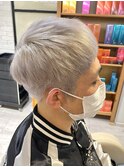 メンズカットブリーチダブルカラーハイライトハイトーンショート
