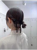 ツインお団子ヘア
